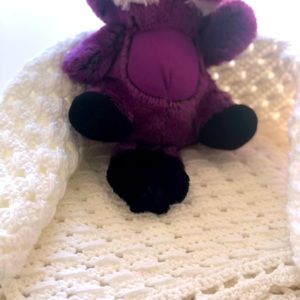 White crochet baby blankets made to order